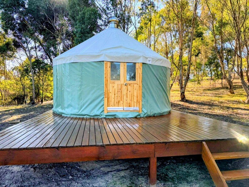 4.5m Yurt on a deck, rural Victoria