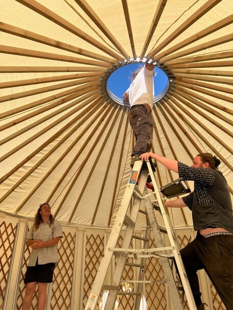 5.2m Yurt under construction